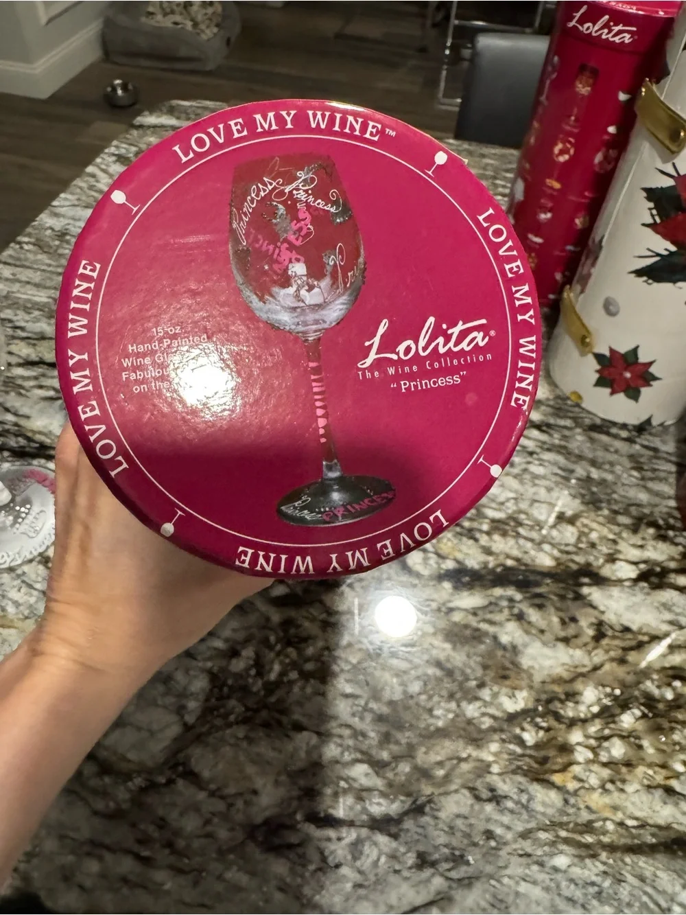 Lolita Pink Princess Wine Glass with Decorative Gift Tin